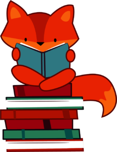 Red fox reading.