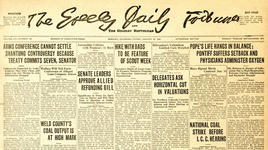 1920s newspaper