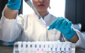 "woman working in a lab"